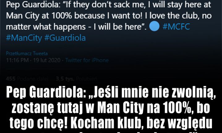 Pep Guardiola ZABRAŁ GŁOS ws. swojej przyszłości!